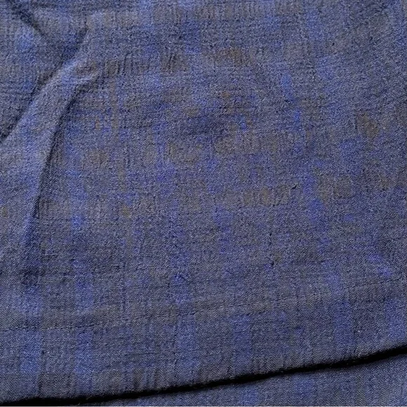 Vintage Navy and Black Plaid Button-Down Dress - Picture 3 of 8